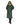 EQUIDRY women's long waterproof horse riding coat in black forest green/cream studio front coat closed