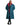 EQUIDRY women's long waterproof horse riding coat in Teal/Peacock Pink
