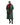 EQUIDRY women's long waterproof horse riding coat in Black Forest Green/Peacock Pink front inner lining studio