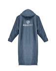 EQUIDRY waterproof horse riding raincoat All Rounder Original thick fleece Women's steel blue back
