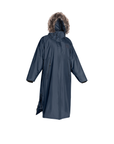 EQUIDRY | Parka | Women's | Navy - waterproof riding and leisure coat with padded inner detachable faux fur trim