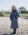 Evolution Children's | Thick Fleece | Fixed Hood | Charcoal/Lilac - EQUIDRY