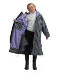 Evolution Children's | Thick Fleece | Fixed Hood | Charcoal/Lilac - EQUIDRY