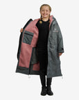 Evolution Children's | Thick Fleece | Fixed Hood | Charcoal/Pale Pink - EQUIDRY