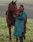 Evolution Children's | Thick Fleece | Fixed Hood | Teal/Peacock Pink - EQUIDRY