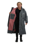 Evolution Children's | Thick Fleece | Stowaway Hood | Charcoal/Pale Pink - EQUIDRY