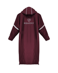 EQUIDRY waterproof horse riding raincoat thin fleece reflective plum back
