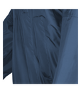 EQUIDRY waterproof horse riding raincoat thin fleece reflective steel blue pockets