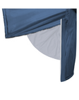 EQUIDRY waterproof horse riding raincoat thin fleece reflective steel blue side skirt