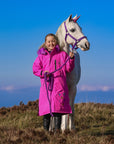 Unicorn Academy | Thick Fleece | Fur Hood | Fuchsia Pink/Violet