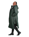 Evolution Women's | Thick Fleece | Stowaway Hood | Black Forest Green/Grey