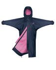 Evolution Women's | Thin Fleece | Fixed Hood | Navy/Penelope Pink