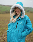 Evolution Women's | Thick Fleece | Fur Hood | Turquoise