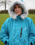 Evolution Women's | Thick Fleece | Fur Hood | Turquoise