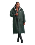 Evolution Women's | Thick Fleece | Stowaway Hood | Black Forest Green/Grey