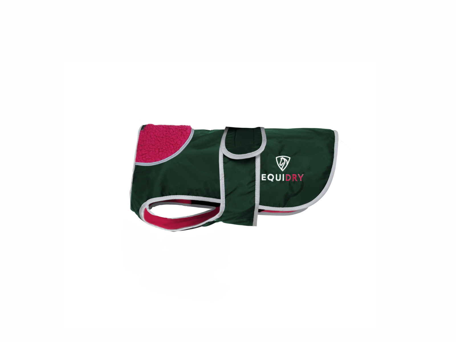 EQUIDRY | Dog Coat | Black Forest Green/Peacock Pink - EQUIDRY