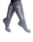 EQUIDRY Waterproof Horse Riding sock Charcoal/Grey/White 