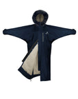 EQUIDRY Evolution Lux Women's Warm Waterproof Winter Horse Riding Coat Thick Fleece Lining with Faux Fur Trim Hood navy/cream