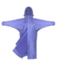 EQUIDRY blue lilac equimac long waterproof horse riding coat with leg straps 