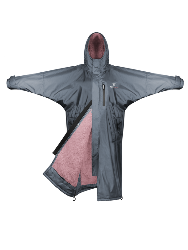 Evolution Children's | Thick Fleece | Fixed Hood | Charcoal/Pale Pink - EQUIDRY