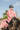EQUIDRY Evolution Lux Women's Warm Waterproof Winter Horse Riding Coat Thick Fleece Lining with Faux Fur Trim Hood dusky pink on horse 
