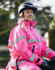 Pro Ride Women's | Thin Fleece | Stowaway Hood | Pink Reflective