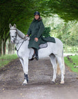 equidry black forest green waterproof riding and leisure coat with padded inner detachable faux fur trim