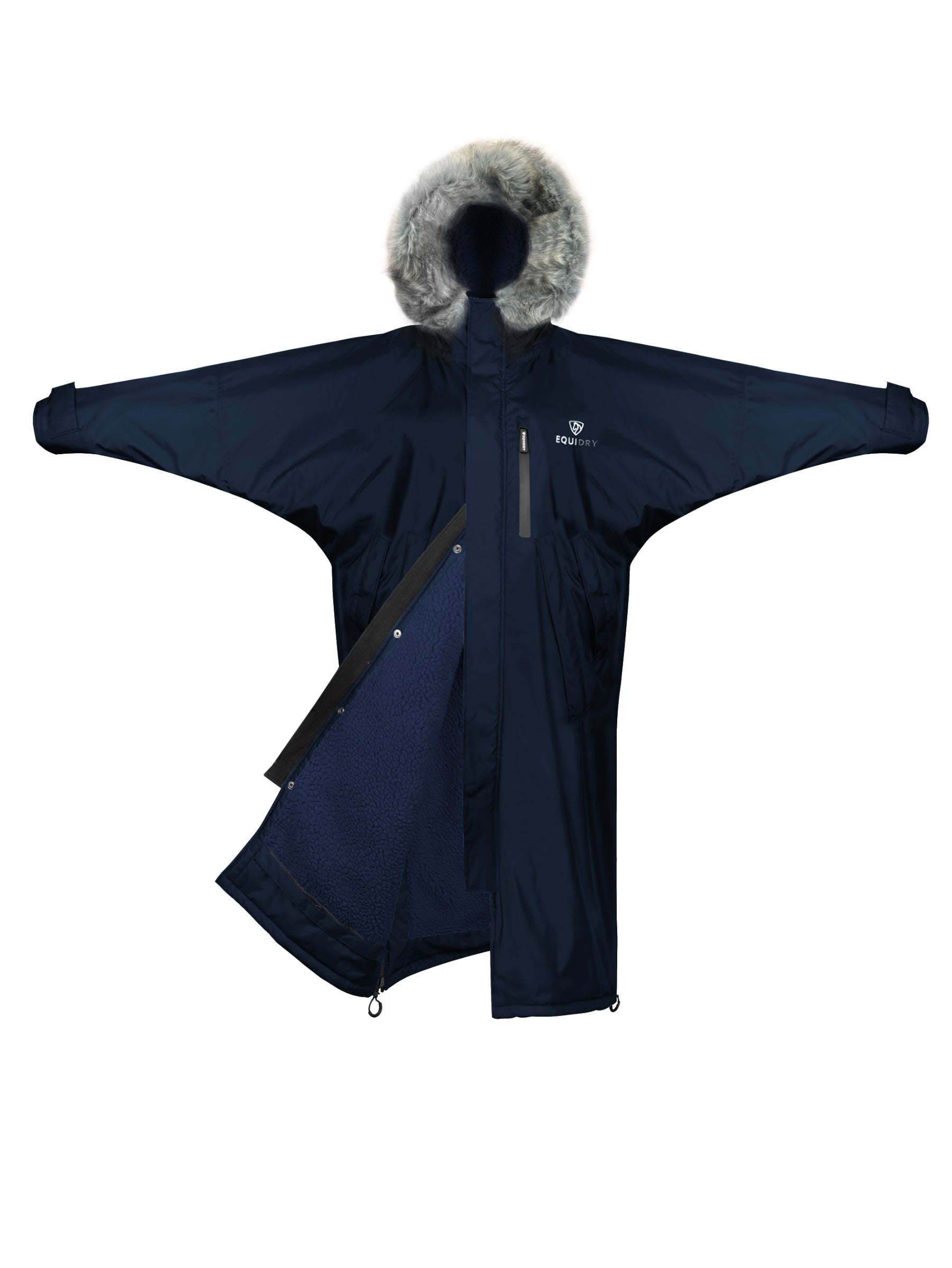 Evolution Women&#39;s | Thick Fleece | Fur Hood | Navy/Navy