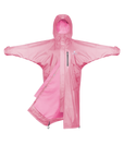 EQUIDRY women's thin fleece long waterproof horse riding coat in penelope pink