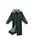 EQUIDRY Evolution Pro women's Warm Waterproof Horse Riding Coat Thick Fleece Lining Stowaway Hood in black forest green 