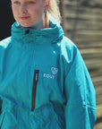 Evolution Women's | Thin Fleece | Stowaway Hood | Turquoise/Turquoise