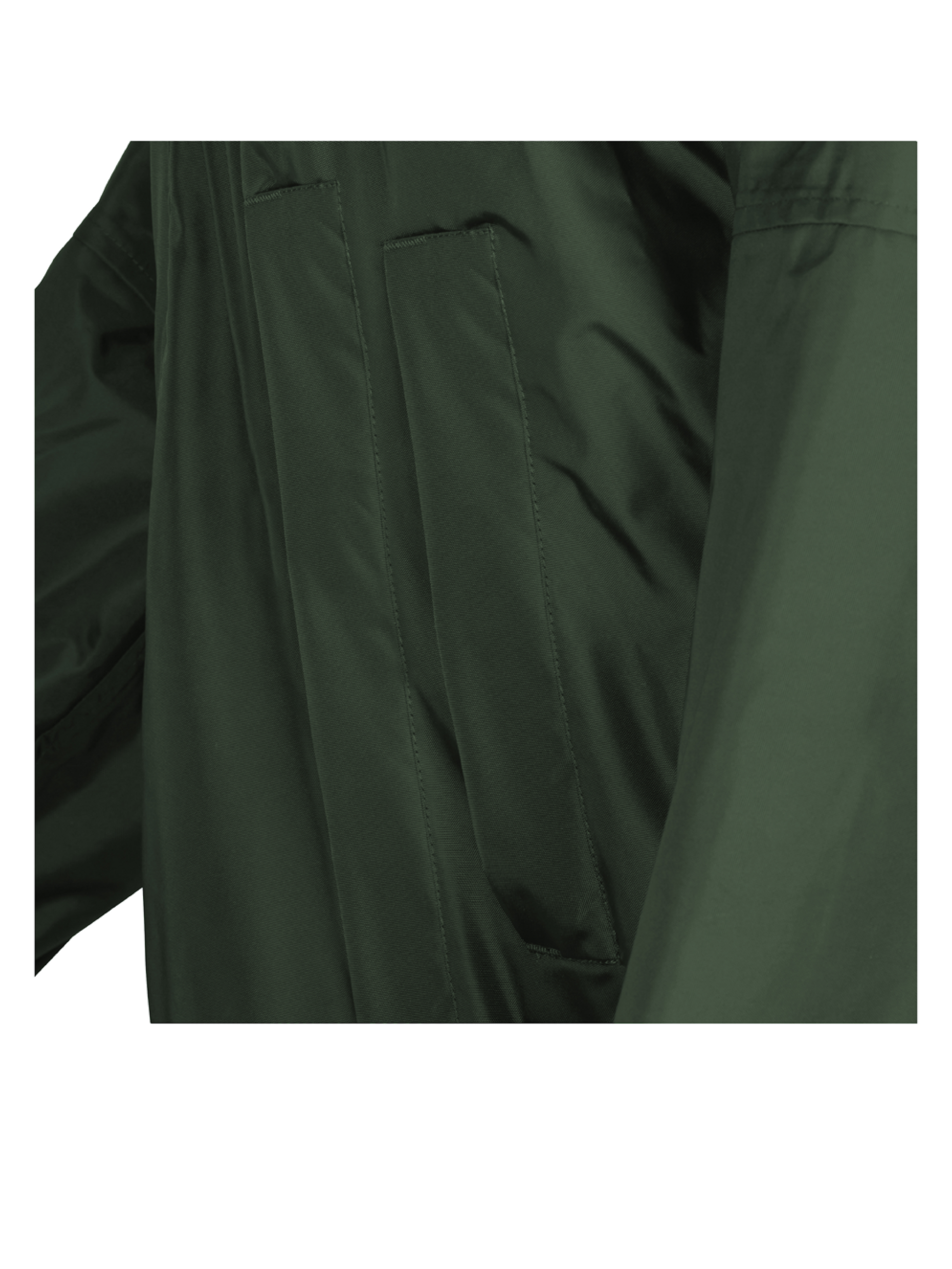 EQUIDRY waterproof horse riding raincoat thin fleece pro ride reflective black forest green pockets