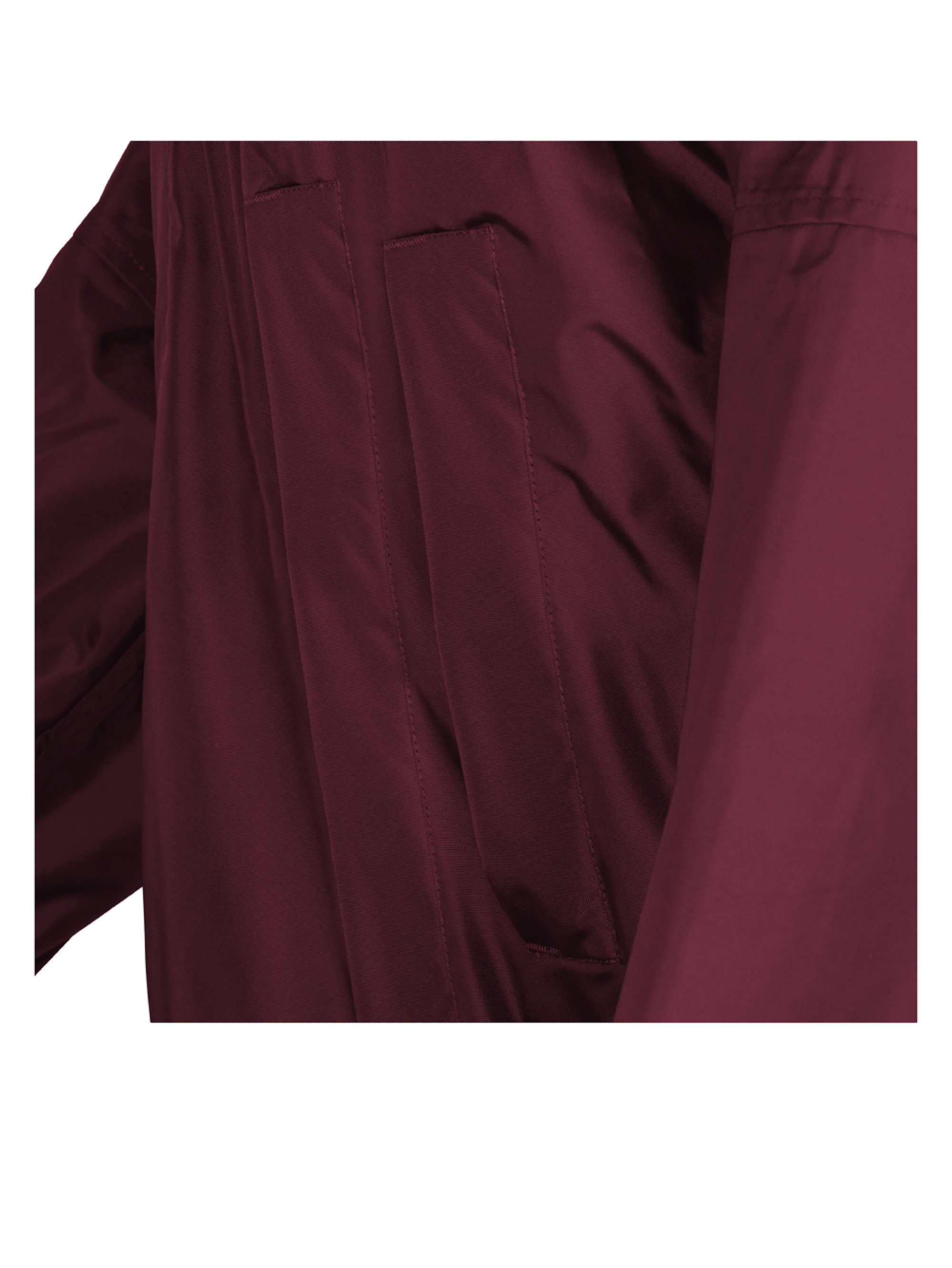 EQUIDRY waterproof horse riding raincoat thin fleece reflective plum pockets