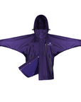 EQUIDRY women's waterproof short blouson style horse riding jacket in purple