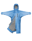 EQUIDRY women's thin fleece long waterproof horse riding coat in sky blue 